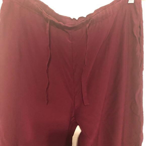THE J. PETERMAN COMPANY 100% Silk Pants Women's Size Large Wine - Picture 6 of 12